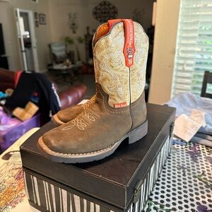 Kids' Brown and Tan Western Boots